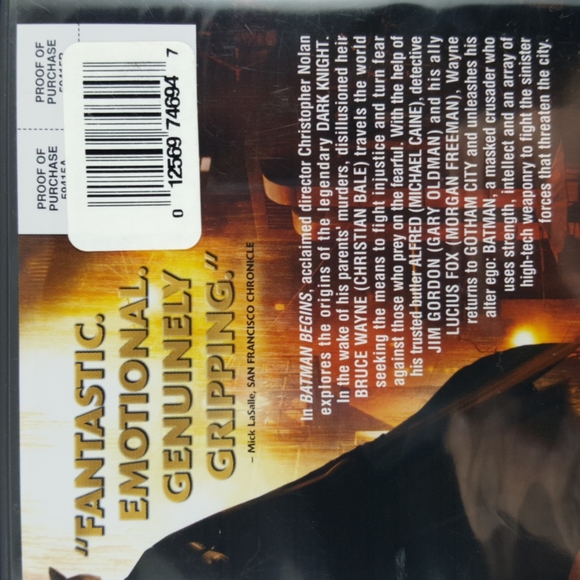 2/$20💥 DVD Movie BATMAN BEGINS with Christian Bale, factory sealed - Picture 4 of 6